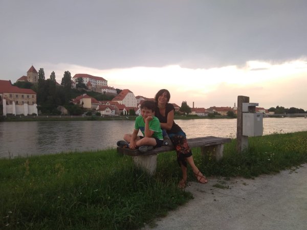 Sul fiume Drava nei pressi di Ptuj, Slovenia